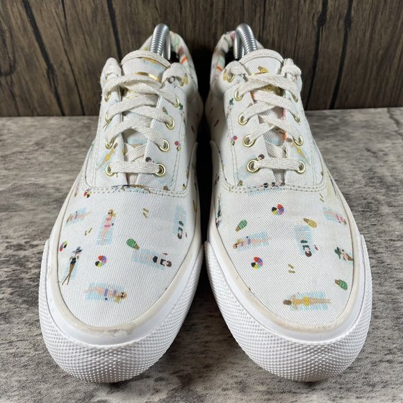 KEDS X Rifle Paper Co Size 7.5 Sun Girls Beach Anchor Low Top Sneakers Shoes - Picture 5 of 9